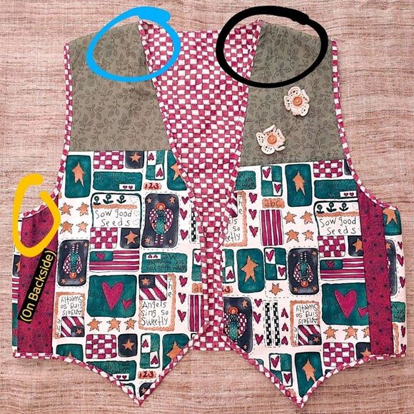 Vintage Alma Lynne Christmas Vest Handmade - Picture 6 of 12